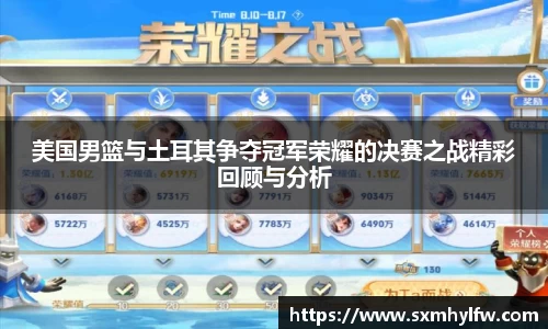 美国男篮与土耳其争夺冠军荣耀的决赛之战精彩回顾与分析